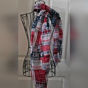 Patriotic Semi-Sheer Scarf